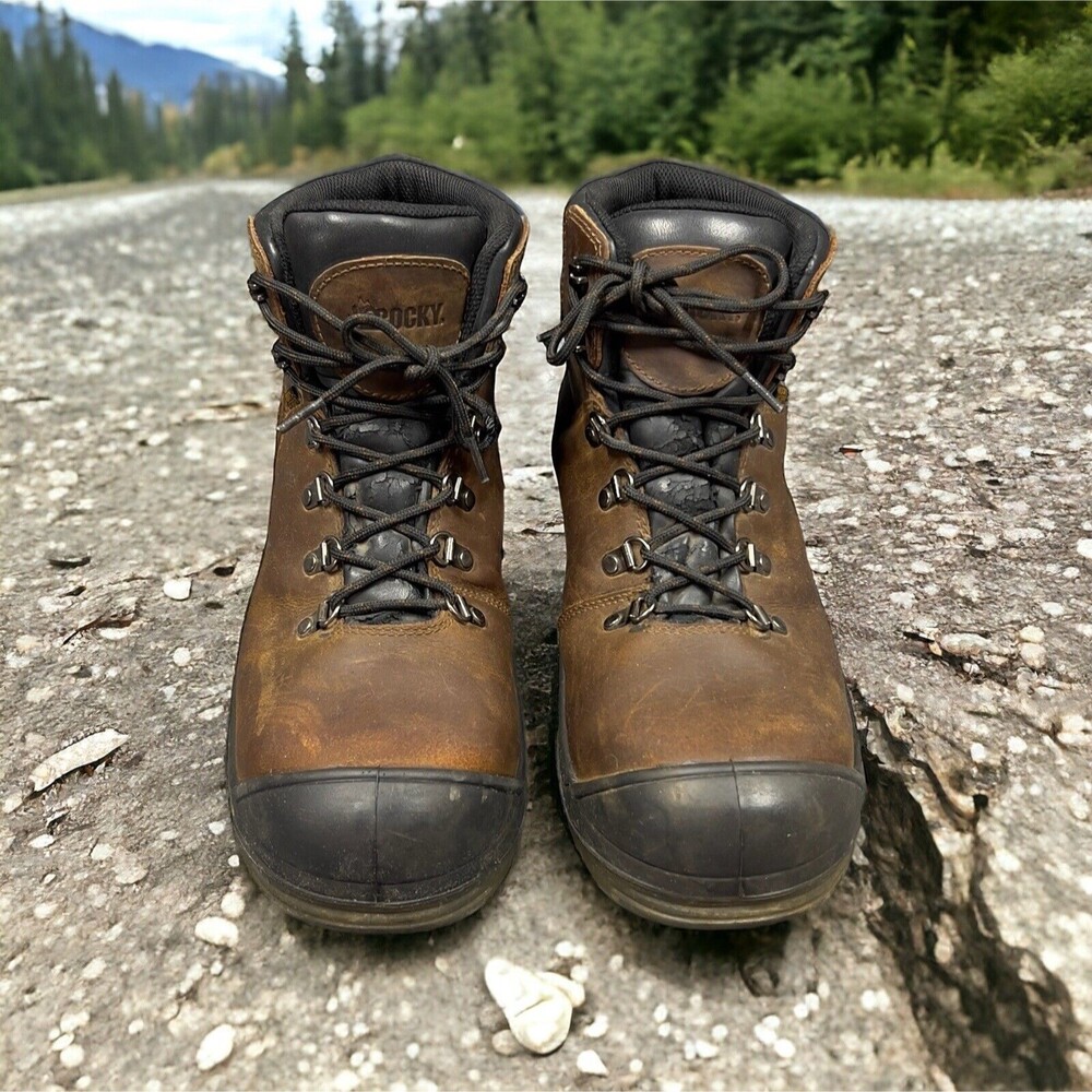 Rocky Men 5” Work Hiker Brown Boot 11.5 Waterproof Composite Toe Leather RKK0245